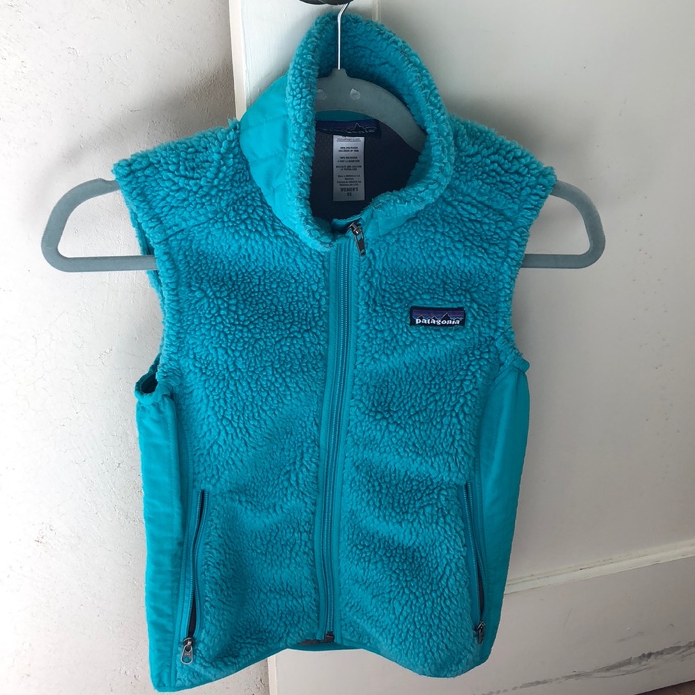 PATAGONIA synchilla turquoise vest XS
